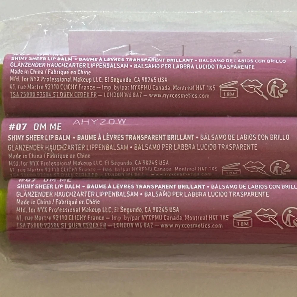 NYX Professional Makeup Fat Oil Tinted Lip Balm (LOT OF 3)  - DM ME - NEW